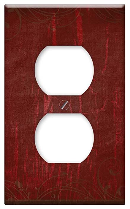 Switch Plate Outlet Cover - Background Grunge Red Texture Burgundy
