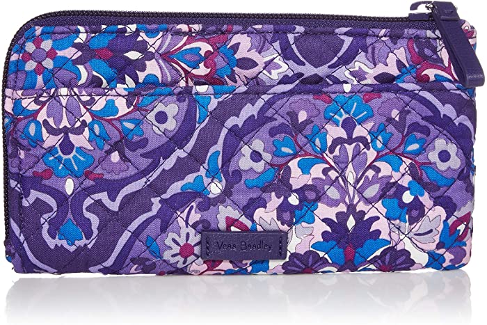 Vera Bradley Women's Cotton Ultimate Card Case Wallet with RFID Protection