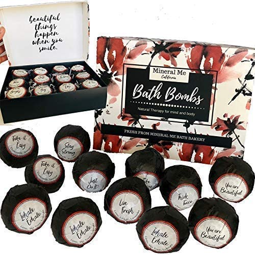 Bath Bombs for Women with Inspirational Messages, Natural and Organic Bath Bomb Gift Set with Essential Oils, Skin Moisturizing Shea Butter and Sea Salt, Mothers Day Gift for Mom, Wife, Grandma, Her