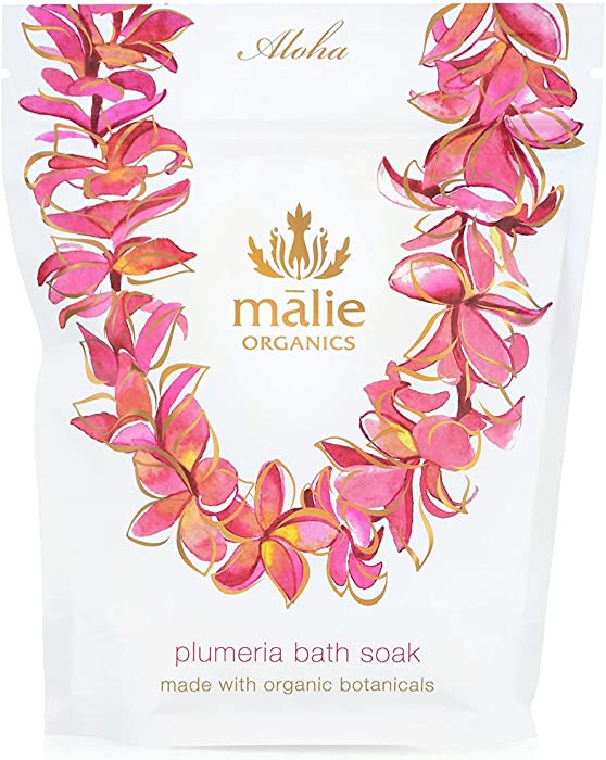 Malie Organics Plumeria Therapeutic at Home Bath Soak, Plumeria, 20 oz.