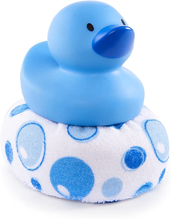 Munchkin Duck Duck Clean Sponge Bath Toy, Blue