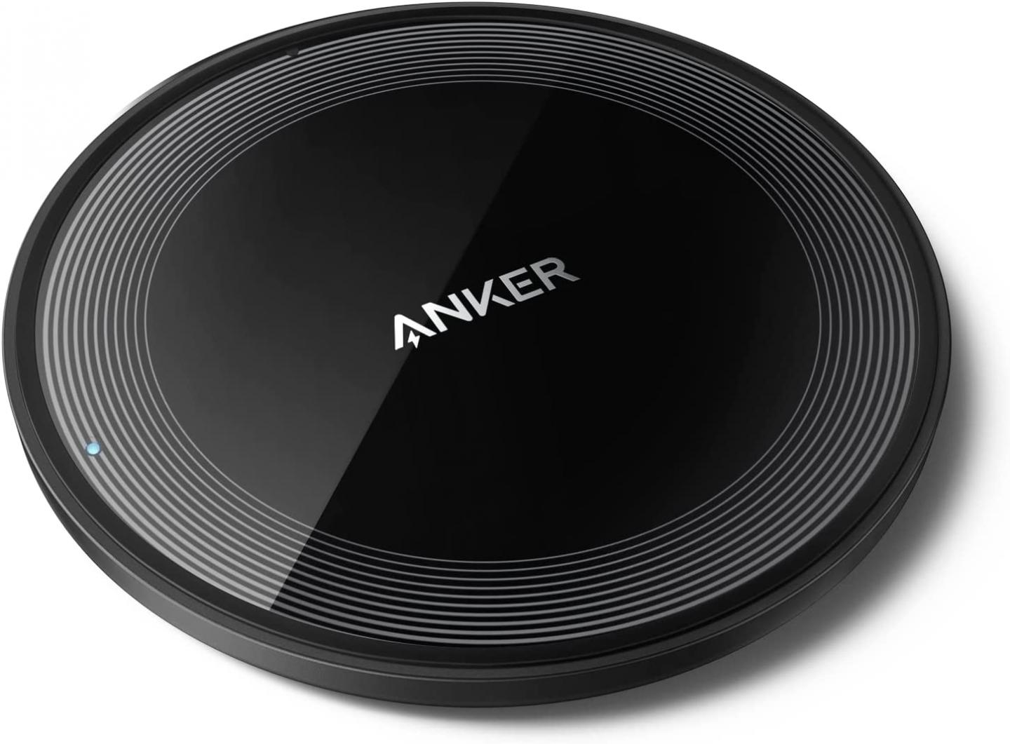 Anker Wireless Charger, 315 Wireless Charger (Pad), 10W Max Fast Charging, Compatible with iPhone 13/12 Series, Samsung S22, AirPods, Samsung Buds, Google Buds, and More (Wall Charger Not Included)