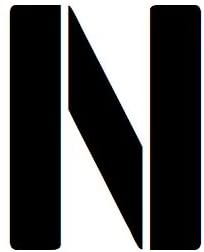16x20 Large Letter Stencil from 4 Ply Mat Board -Letter N
