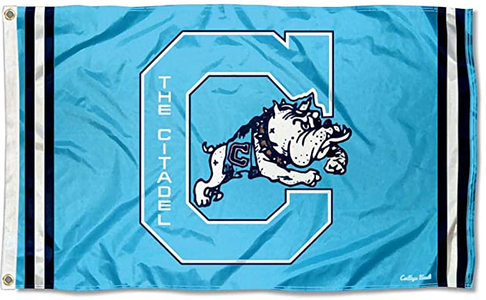 College Flags & Banners Co. Citadel Bulldogs Vintage Retro Throwback 3x5 Banner Flag