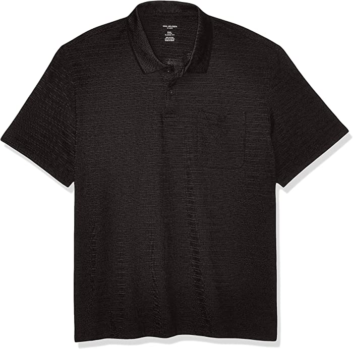 Van Heusen Men's Flex Short Sleeve Stretch Stripe Polo Shirt