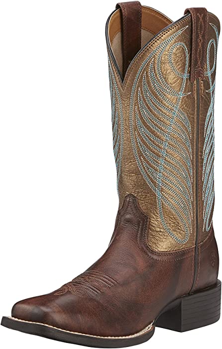 Ariat Women's Round Up Wide Square Toe Western Cowboy Boot