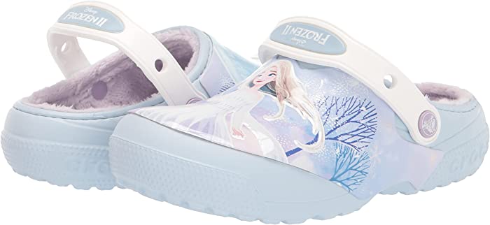 Crocs Unisex-Child Kids' Classic Lined Disney Clog | Frozen Elsa Shoes