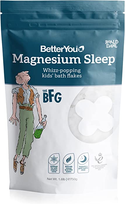 Magnesium Sleep Whizz-Popping Kids' Bath Flakes | Pure Zechstein Magnesium Chloride | Aids Relaxation Before Bedtime| Made by BetterYou in Collaboration with The Roald Dahl Story Company