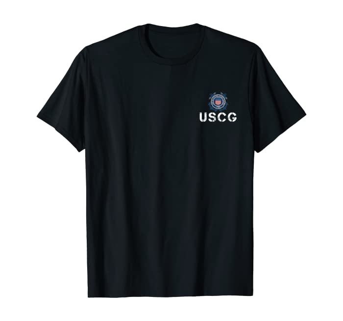 USCG Military T-Shirt U.S Coast Guard Veteran T-Shirt Mens T-Shirt