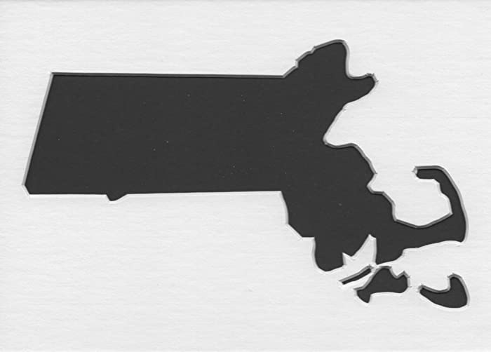 Pack of 3 Massachussetts State Stencils Made from 4 Ply Mat Board 16x20, 11x14, 8x10