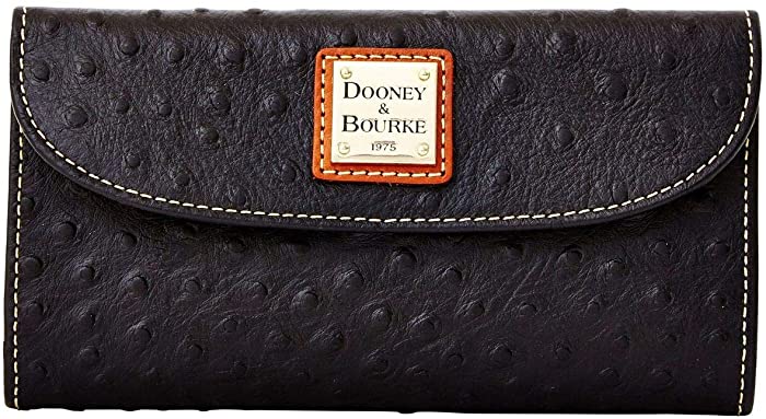 Dooney & Bourke Ostrich Continental Clutch Black