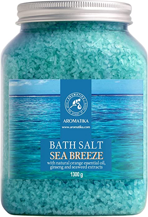 Bath Sea Salt 46 oz - Sea Breeze Salt - Natural Bath Sea Salts - Best for Good Sleep - Relaxing - Calming - Body Care - Beauty - Aromatherapy
