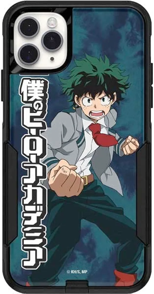 Skinit Decal Skin Compatible with OtterBox Commuter iPhone 11 Pro Max Case - Officially Licensed Crunchyroll Izuku Midoriya Uniform Design