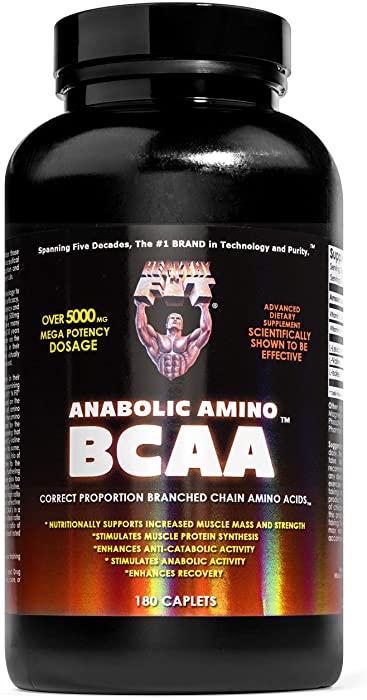 Healthy 'N Fit Anabolic Amino BCAA - 180 Caplets - Correct Proportion Branched Chain Amino Acids