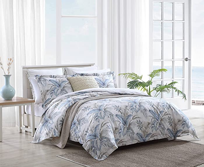 Tommy Bahama | Bakers Bluff Collection | Duvet Cover Set-100% Cotton, Ultra-Soft & Breathable, All Season Premium Bedding, King, Blue