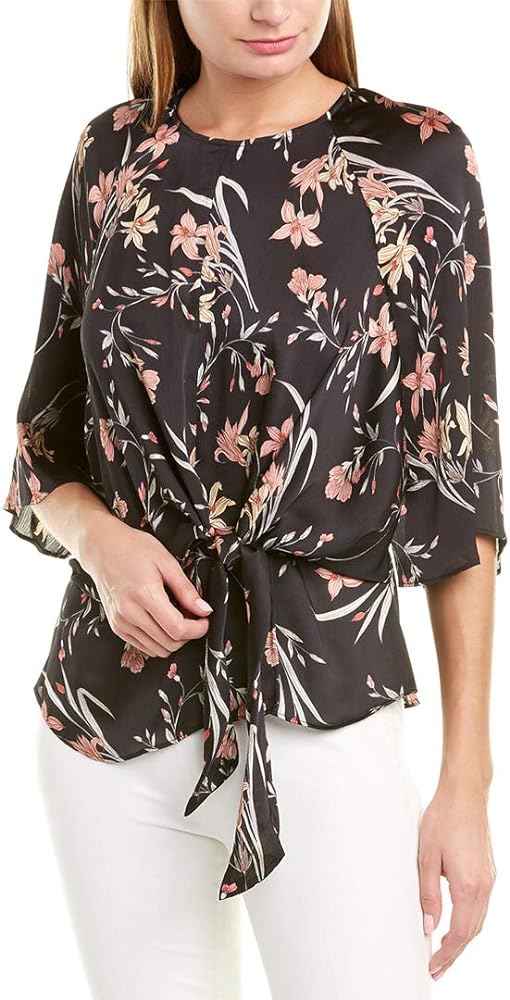 Vince Camuto Tie Front Floral Top