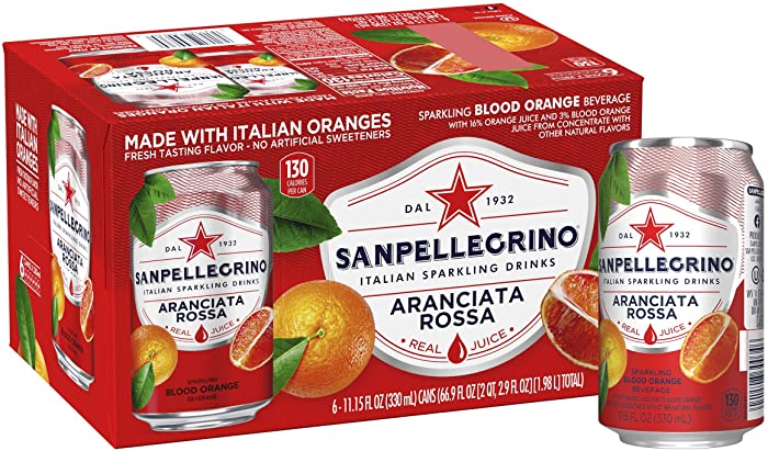 Sanpellegrino Blood Orange Sparkling Fruit Beverage Cans, 11.15 Fl Oz (pack of 6)