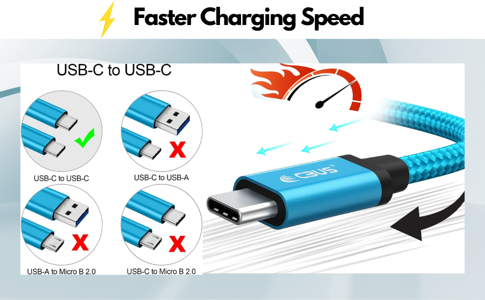 CBUS 20W Fast Charger + 6ft Braided Cable