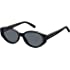 Marc Jacobs Women's Marc 460/S Oval Sunglasses, Black/Gray, 55mm, 17mm