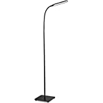 Floor Lamp, Bright Reading and Craft, 10W LED Modern Standing Pole Light - 4 Color Temperatures Dimmable, 4 Brightness Levels, Adjustable Gooseneck Task Lighting, for Bedrooms/Living Room/Sewing Rooms