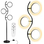 Dimmable Black Tree Floor Lamp for Bedroom, 3-Light Tree Floor Lamp with Remote &amp; Adjustable Colours, 18W Bright Floor Lamp with Dimmer for Living Room, Modern 63&#39;&#39; Standing Tall Floor Lamp for Office