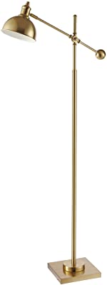 Safavieh FLL4073A Lighting Dagen Brass Gold Adjustable (LED Bulb Included) Floor Lamp