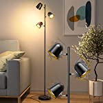 ANTEN Floor lamp Modern LED Floor Lamp for Living Room Dimmable Tree Floor Lamp with 3 Rotating Lights Industrial Floor Lamp Colors Brightness Adjustable with Touch Control