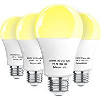 MFXMF 4 Pack LED Grow Light Bulb A19 Bulb, Full Spectrum Plant Light Bulb, 9W E26 Grow Bulb Replace up to 100W, Grow Light fo