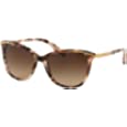 Ralph by Ralph Lauren Women&#39;s RA5203 Cat Eye Sunglasses, Shiny Pink Tortoise &amp; Gold/Gradient Brown, 54 mm