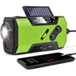 RunningSnail Emergency Weather Radio, AM/FM/NOAA Hand Crank Solar Radio with SOS Alarm, Battery Operated, LED Flashlight &amp; Reading Lamping, 2000mAh Power Bank for Emergency Phone Charge