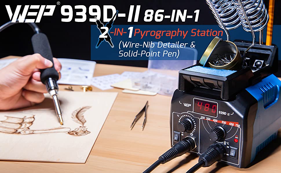 WEP 939D-II full set of pyrography kit accessories
