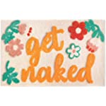 UIOIU Get Naked Bath Mat Pink Bathroom Rugs Funny Cute Bath Mats for Bathroom Decor Soft Microfiber Bath Rug Non-Slip Machine Washable 31 x 20 Inch