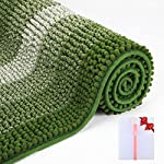 Hyhyco Green Bathroom Rugs 17&quot;x24&quot;, Bath Mat Non Slip ,Microfiber Soft Absorbent Bathroom Floor Mat,Machine Washable &amp; Comes with Laundry Bag (17&quot;x24&quot;, Green)