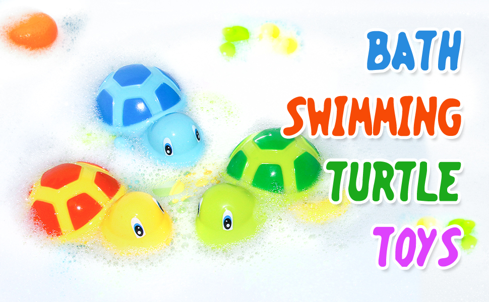 bath toys swimming turtles