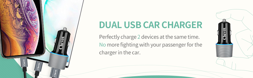 Iphone x fast car charger dual usb