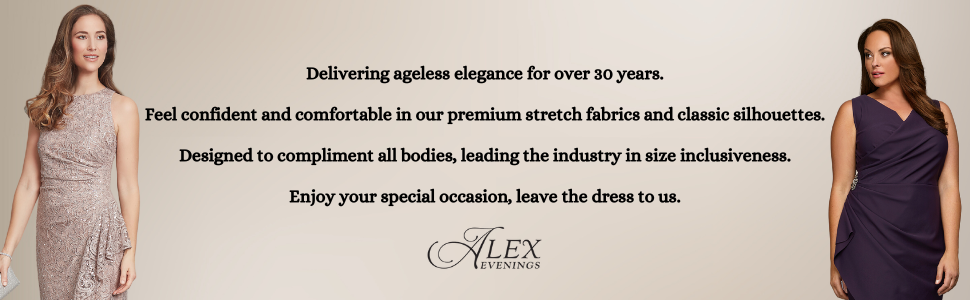 Ageless elegance confident comfortable premium stretch fabrics classic silhouettes size inclusive