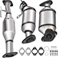 Mophorn Catalytic Converter, 3 Pcs Exhaust Pipe Stainless Steel High Flow Cat, for Chevrolet Traverse 09-17 3.6L V6/Buick Enclave 07-10/GMC Acadia 07-17/Saturn Outlook 3.6L 07-10 (EPA Compliant)