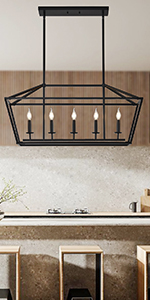 5-Light Kitchen Island Pendant Light Fixture