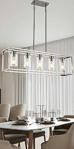 5-Light Kitchen Island Pendant Light Fixture