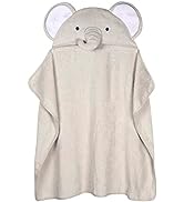 Just Born Boys and Girls Newborn Infant Baby Toddler Hooded Bath Towel, Elephant, One Size