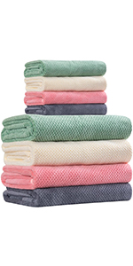 Microfiber Bath Towels 4 Colors for Shower Pool Beach Bathroom Super Absorbent,Soft,Quick Dry