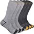 Cat mens 3-pack Half Cushioned Crew Sock, Light Grey/Heather Grey (6 Pack), Large US