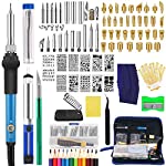 141PCS Wood Burning Kit Adjustable Temperature Wood Burning Tool Professional, Wood Burner with Soldering Iron Tips for Embossing/Carving/Soldering