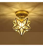 Moravian Star Light, Hallway Light Fixtures Ceiling, Modern Brass Light Fixture for Hallway Foyer...