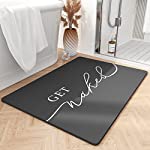 Funny Bath Mat 17&quot;x24&quot; Non Slip Black Bathroom Rug with Premium Rubber Soft Diatomaceous Earth Bath Mat Cool Bath Rugs for Bathroom