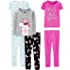 Simple Joys by Carter's Babies, Toddlers, and Girls' 6-Piece Snug-Fit Cotton Pajama Set