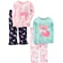 Simple Joys by Carter's Girls and Toddlers' 4-Piece Pajama Set (Cotton Top & Fleece Bottom)