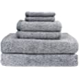 Everplush Diamond Jacquard Bath Sheet 6 Piece Value Pack in Dusk