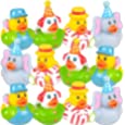 ArtCreativity Carnival Rubber Duckies for Kids, Pack of 12 Cute Duck Bathtub Pool Toys, Fun Carnival Supplies, Birthday Party Favors for Boys and Girls