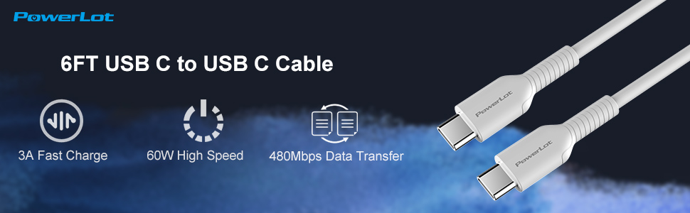 6FT USB C to USB C cable